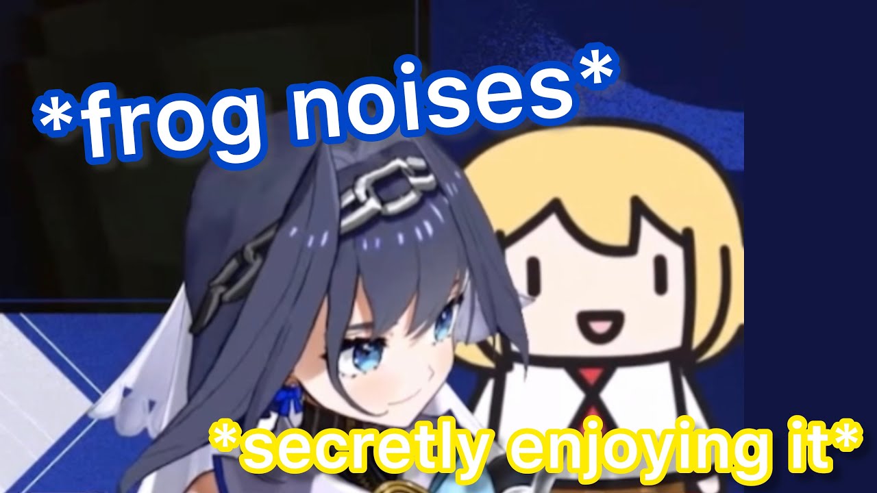 Kronii tries to show Ame her hiccup, then chat makes fun of her