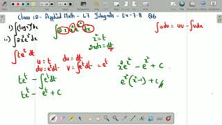 Ex 7.8 Q6 (i) Integral (log x)^2 dx (ii)Integral 2x^3e^(x^2) dx #maths,#news,#class12maths,