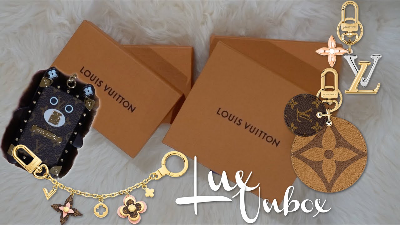 Louis Vuitton Dragonne new wave Key chain key ring bag charm Authentic
