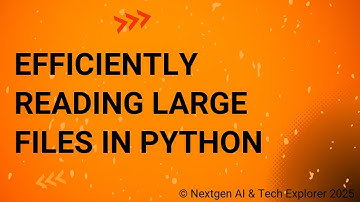 Efficiently Reading Large Files in Python
