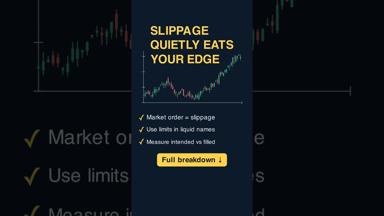 Thumbnail for Slippage Quietly Eats Your Edge #shorts
