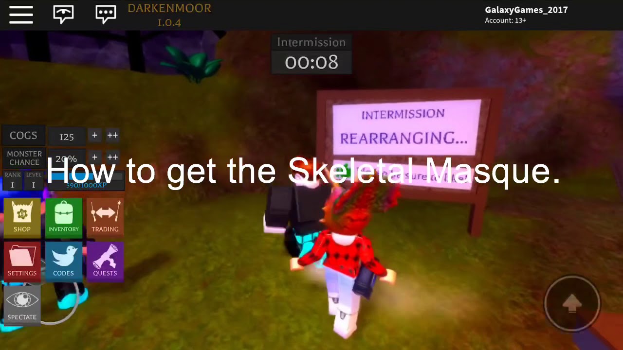 How To Get The Skeletal Masque In Roblox Event Youtube - event how to get the skeletal masque in darkenmoor roblox