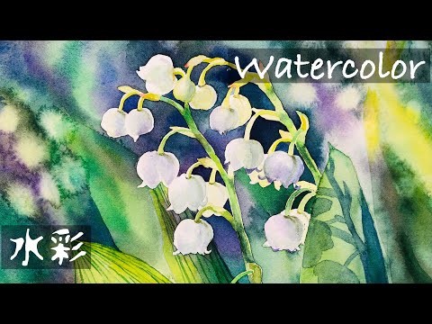 日本画　スズラン　花の絵 日本画 スズラン 花の絵 - メルカリ