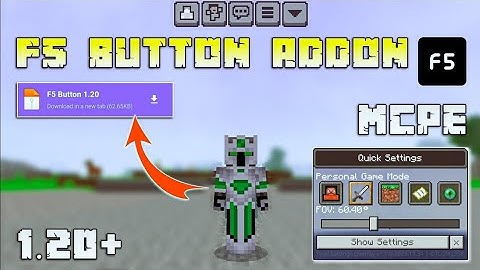 F5 Button Addon For Minecraft Pe 1.20 |Change Camera Angle In One Click