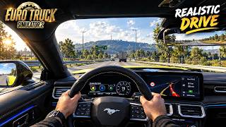 Realistic Car Simulator  | Ford Mustang  | Scenic Drive in Switzerland | #ets2 screenshot 5