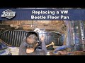 Jbugs  replacing a vw beetle floor pan with the body on