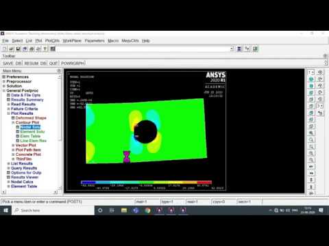How to do Stress analysis on a flat plate with a center hole - YouTube
