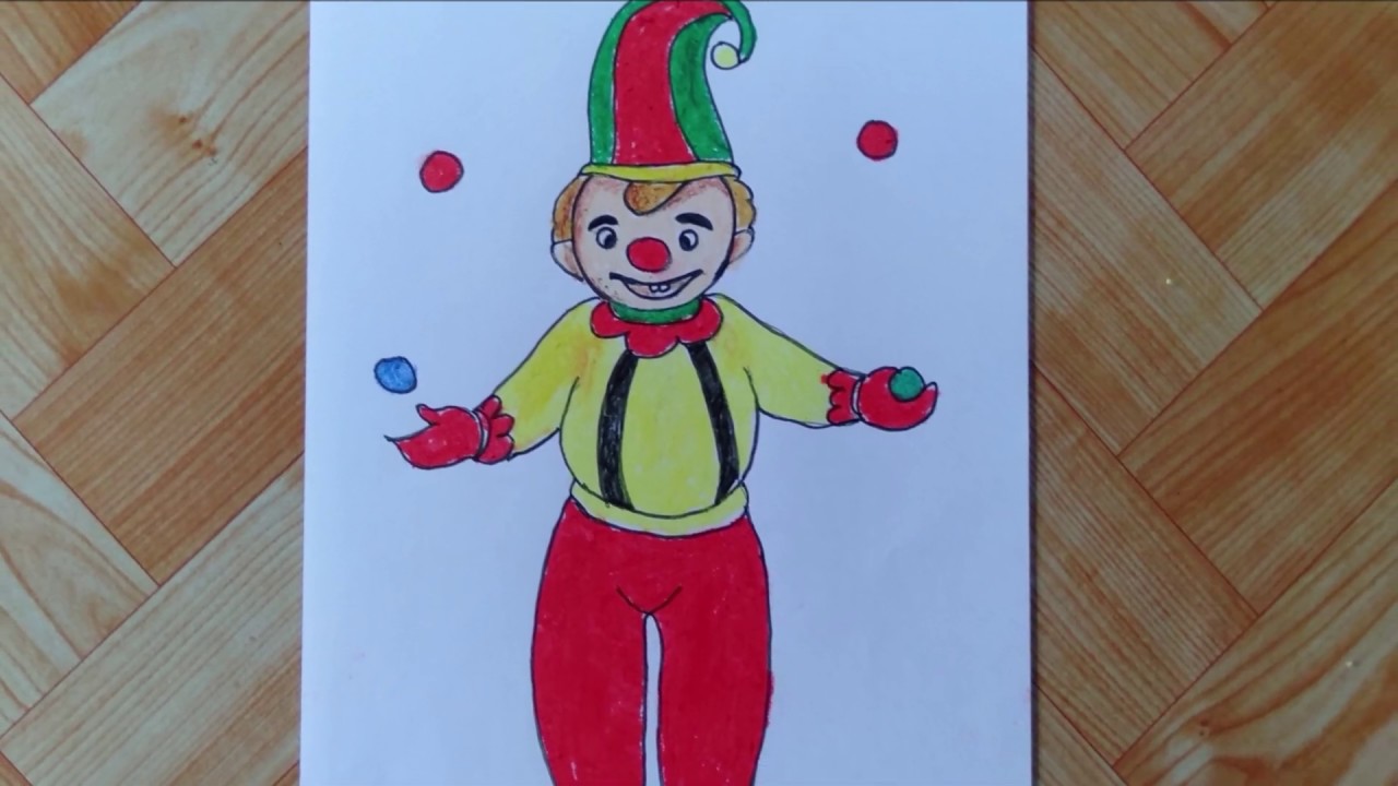 joker drawing for kids