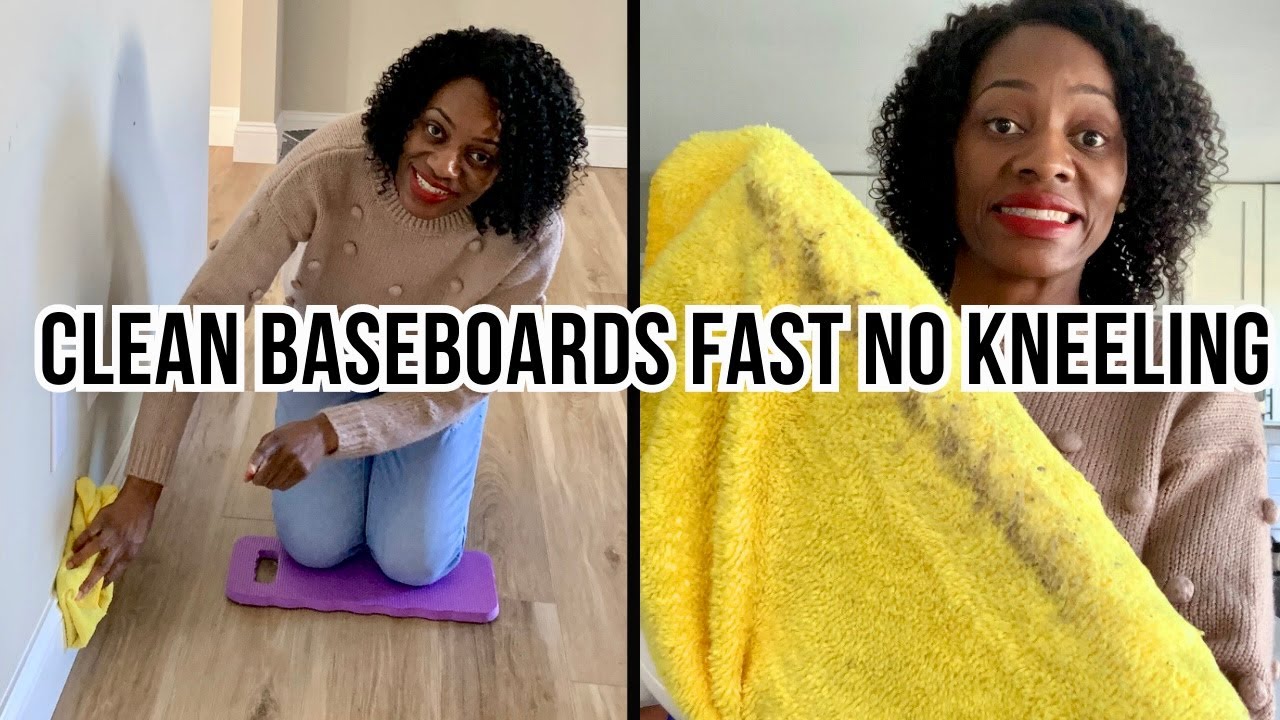 How To Clean Baseboards Fast and Easy Without Kneeling Down - YouTube