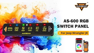 Auxbeam® AS-600 RGB Switch Panel with APP&Remote Control, 3 Mode Supported (One-Sided Outlet)