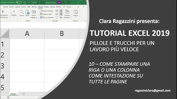 10 - Come stampare una riga o una colonna di instestazione su tutte le pagine
