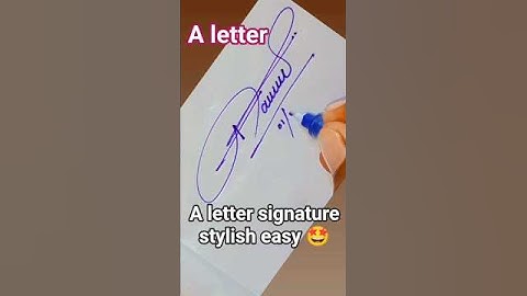 How to make a letter signature style?....#A_latter #signature #writingrasu #shorts