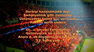 Galatasaray Tezahüratları - Derbiyi Kazanamadık Diye Şampiyonluk Gitti Zannetme