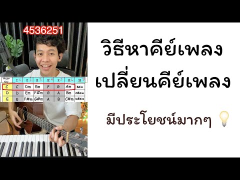 วิธีหาคีย์เพลง วิธีเปลี่ยนคีย์เพลง เล่นดนตรีง่ายขึ้นเยอะ Chupeedoo lesson