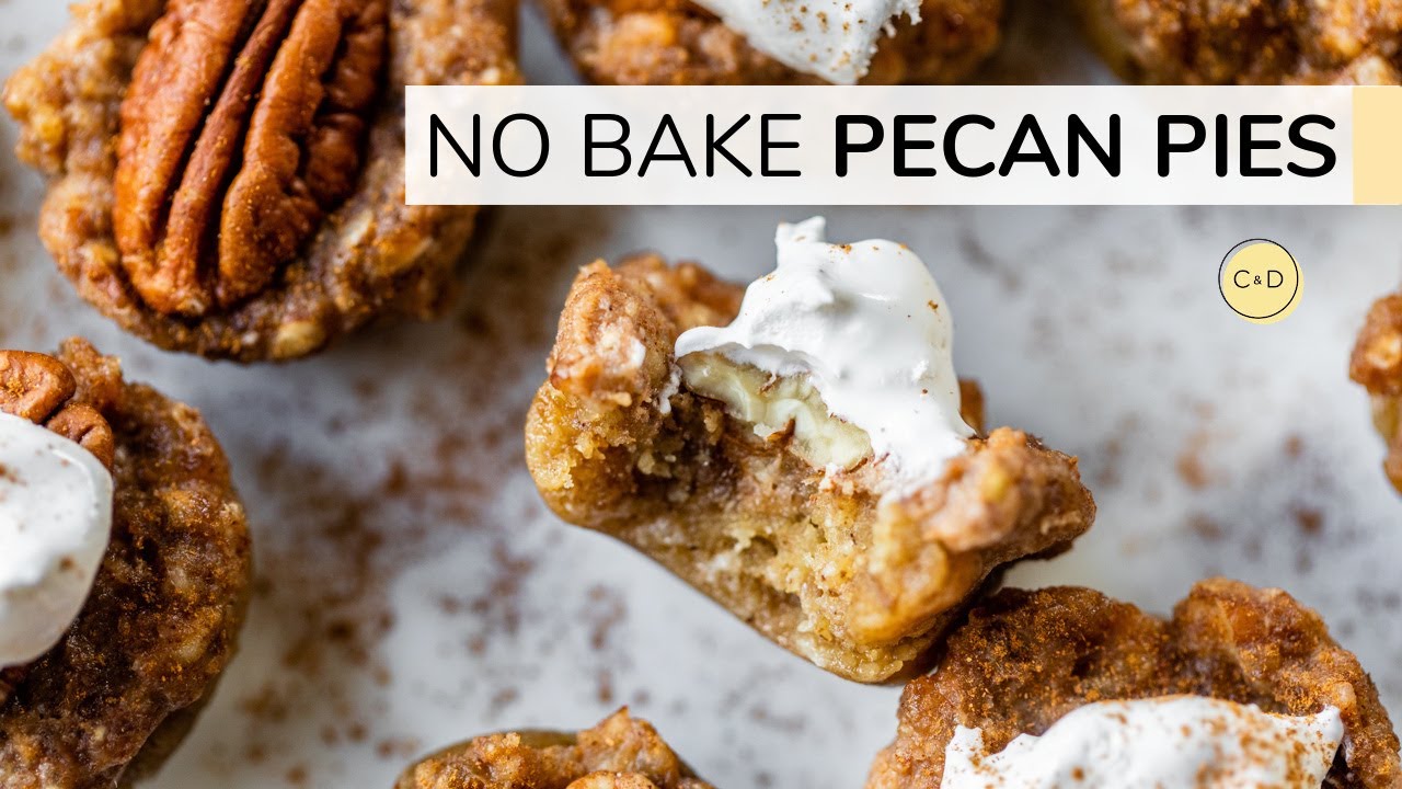 Mini Pecan Pie No Bake Vegan Recipe Youtube