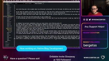 Web Design and Development Process for Native React Blog (Twitch Stream #1)