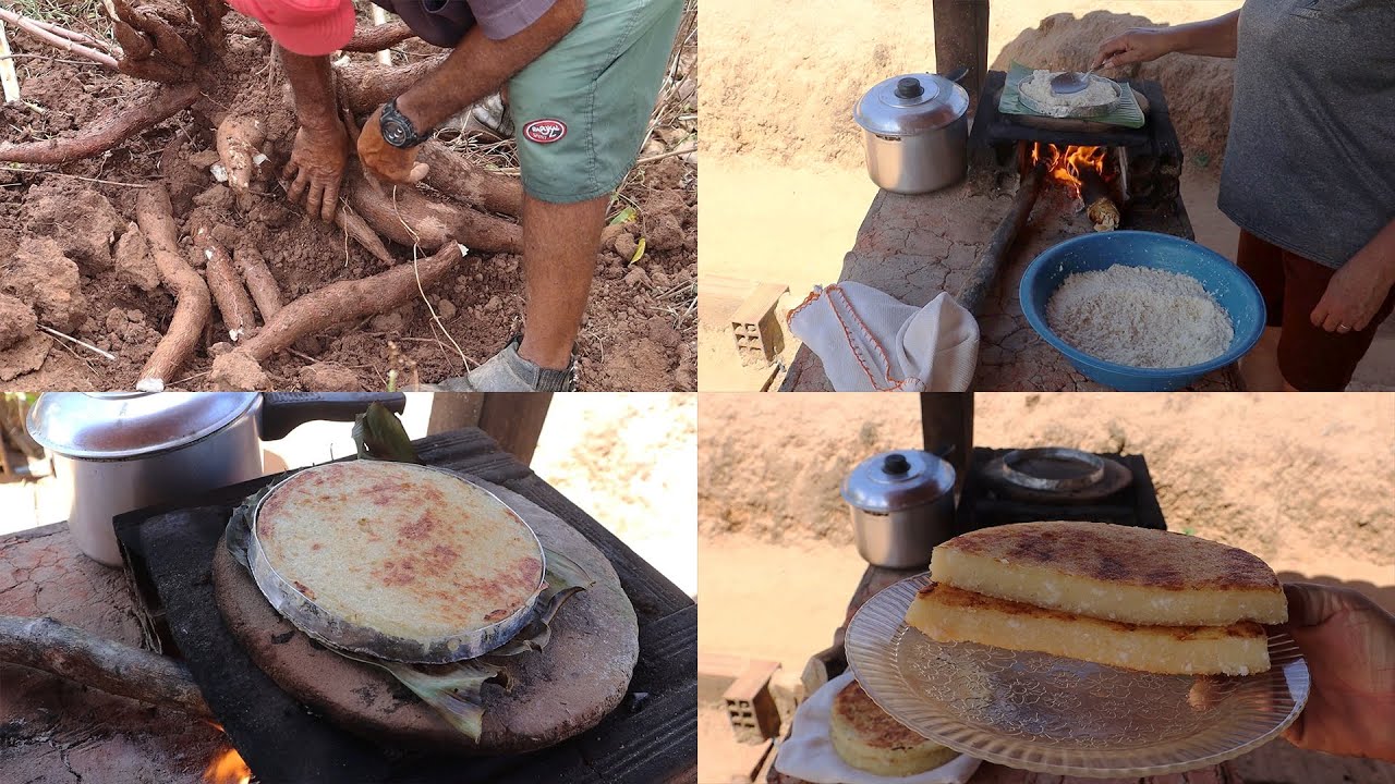COLHENDO MACAXEIRA E FAZENDO BOLO NO CACO