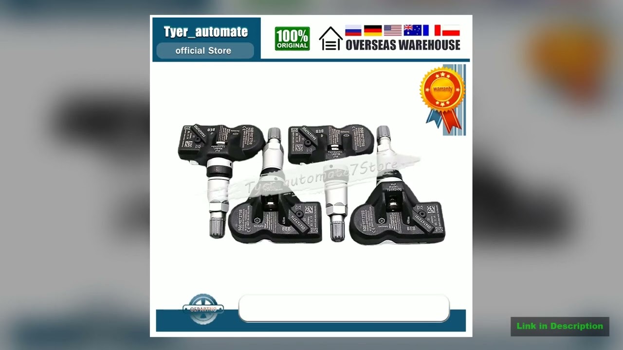 4PCS Tire Pressure Sensor Monitoring System TPMS 5Q0907275B For Audi RS3 Bentley Bentayga Porche
