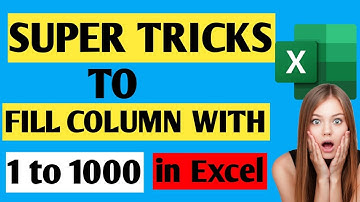 Excel Magic Trick: Fill Column With 1 to 1000 #harryviral
