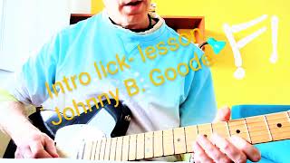 Johnny Be Goode - Intro lick p.1(key of A) guitar lesson