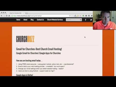 Where can churches sign up for free email addresses?