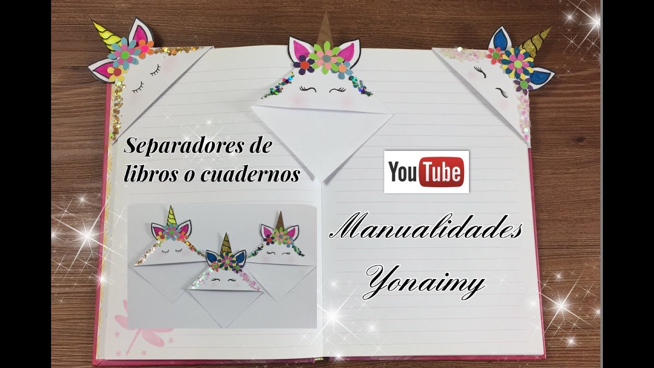 Separadores De Unicornio Para Libros O Cuadernos Youtube