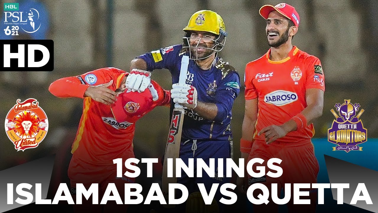 PSL 2021 | 1st Innings | Quetta Gladiators vs Islamabad United | Match 12  | MG2E