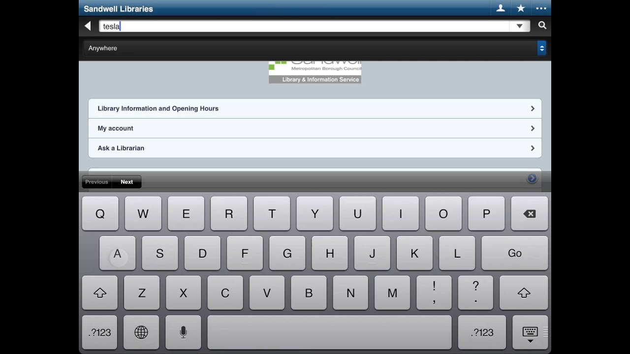 Sandwell Libraries - How to Reserve an Item using the Libanywhere Tablet/Phone App