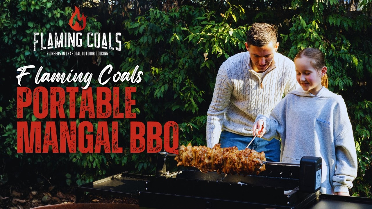 Mangal Charcoal Grill By Flaming Coals | Portable Shashlik BBQ for Perfect Kebabs Anywhere!