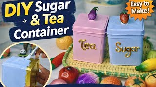DIY Sugar &amp; Tea Container | Best Kitchen Storage Idea 🏡 #diy #trending #homedecor 