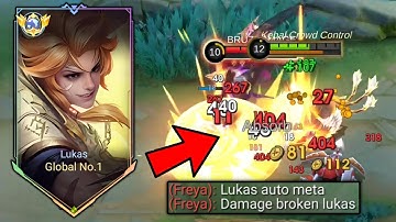 Lukas Vs Freya!!! GAMEPLAY LUKAS NEW HERO - Mobile Legends