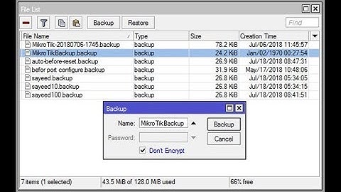 MikroTik Backup and Restore Configuration using Winbox