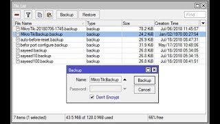 MikroTik Backup and Restore Configuration using Winbox