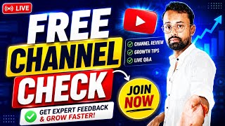 FREE Channel Check LIVE 🔴 | YouTube Growth Tips & Channel Review