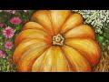 Easy Pumpkin Acrylic Painting LIVE Tutorial