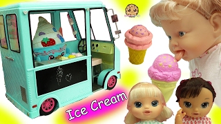 Babysitting 3 Magical Scoops Baby Alive Babies Eat From Doll Ice Cream Truck screenshot 5