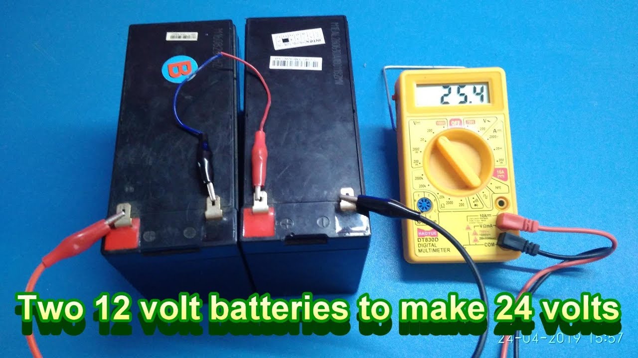 How to connect two 12v batteries to make 24v, Two 12 volt batteries to