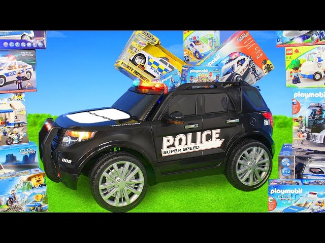 Police Car Ride on with Toy Vehicles class=