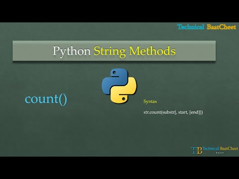 46 count() string method in python - Technical BaatCheet | By Rajiv Sir