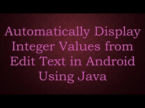 Automatically Display Integer