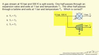 Compare Gas Flow Through Expansion Valve and Turbine (Interactive)