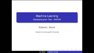 Machine Learning - Randomization Test (ANOVA)