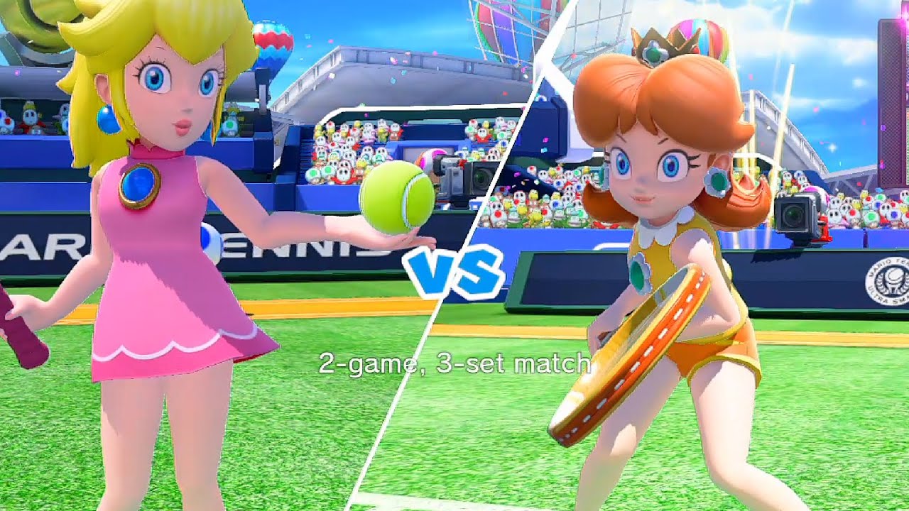 Peach Toadette Vs. Daisy Rosalina - Mario Tennis: Ultra Smash | Hardest Difficulty