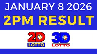 Hasil Lotre Jam 2 Siang Hari Ini 8 Januari 2026 Lotre 2D 3D