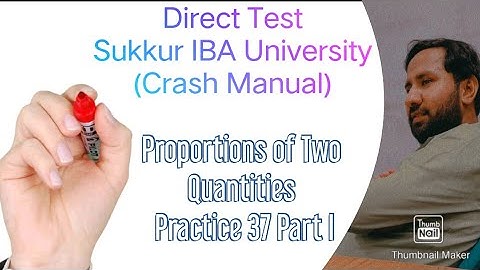 Direct Test Sukkur IBA University (Crash Manual) Practice 37 Part 1/2