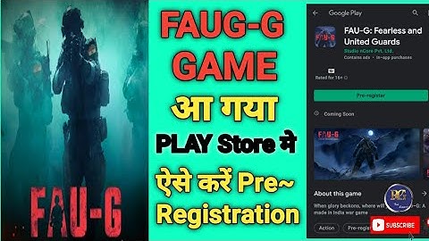 🔥😍 FAUG Game Play, Pre Registration Link | FAUG Release, Launch Date | FAUG Download Link Play Store