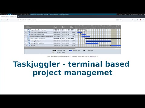 Taskjuggler - terminal based project management