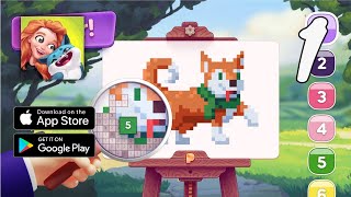 Pixelwoods: 숫자로 색칠하기 게임 플레이 연습 1부(Android, IOS) screenshot 3