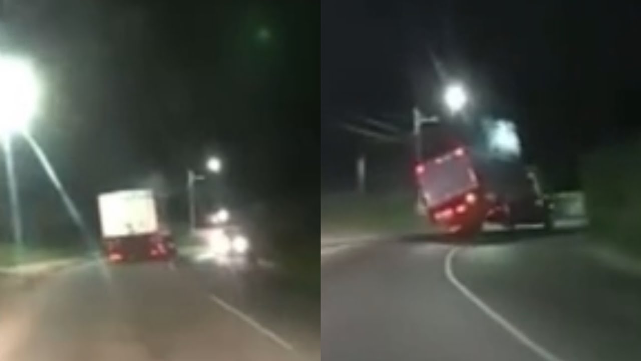 Box Truck Turn Over kenworth peterbilt truck YouTube