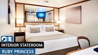 Ruby Princess | Interior Stateroom | Full Walkthrough Tour & Review | 4K